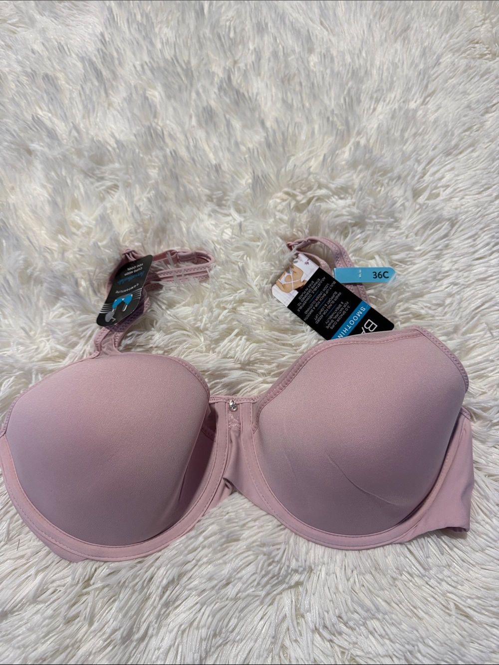 Bali Light Pink Smooth T-Shirt Bra - 36C